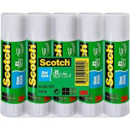 Scotch Permanent Glue Stick 21g (Pack 5) 7100115512