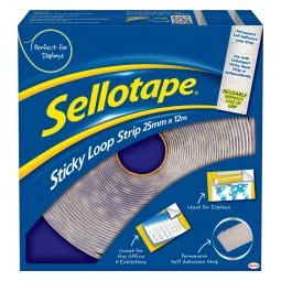 Sellotape Sticky Loop Strip Permanent Self Adhesive 25mm x 12m - 1445182