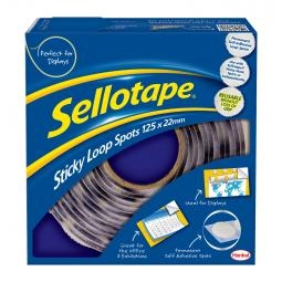 Sellotape Sticky Loop Spots Permanent Self Adhesive 22mm (Pack 125) - 1445181