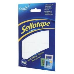 Sellotape 140 Sticky Fixers Permanent Double Sided Pads 12mm x 25mm (Pack 6) - 1445422