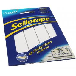 Sellotape Sticky Fixer Outdoor 20x20mm Pack of 48
