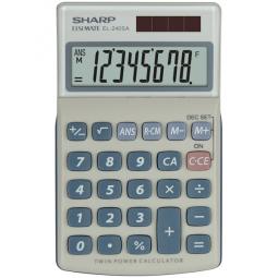 Sharp EL240SAB Handheld Calculator 8 Digit Angled Display