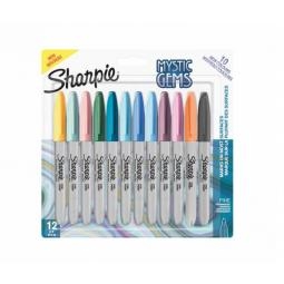 Sharpie Permanent Markers Mystic Gem Special Edition Fine Point Assorted Colours (Pack 12) 2157681