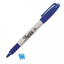 Sharpie Permanent Marker Fine Tip 1.0mm Line Blue Pack of 12