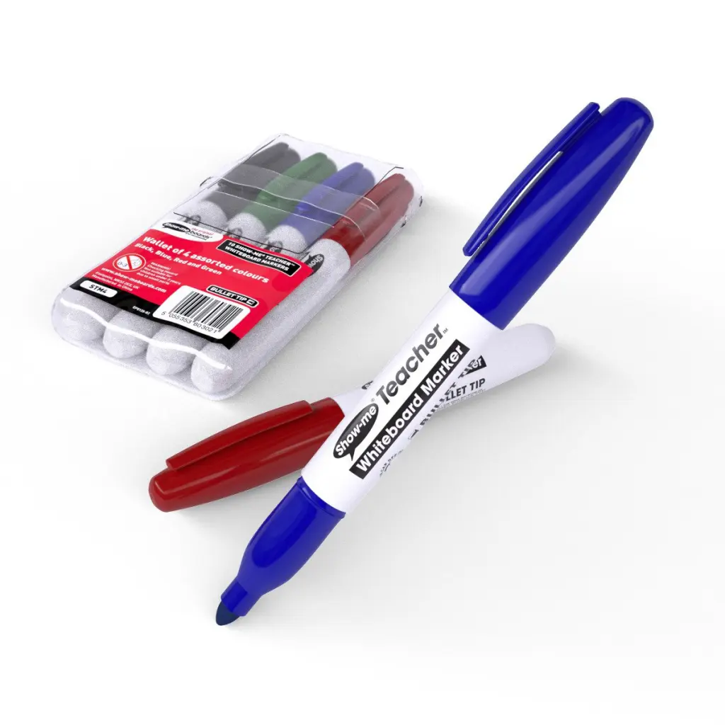 Show-me Teacher Drywipe Marker Assorted Colours (Pack 10) - STM4