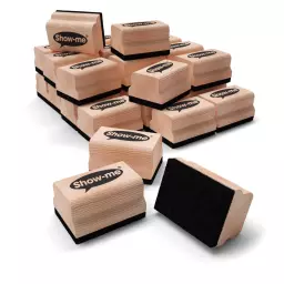 Show-me Mini Wooden Whiteboard Erasers PK30 - WME30