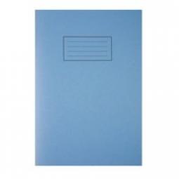 Silvine A4 Exercise Book Plain Blue Pack of 10
