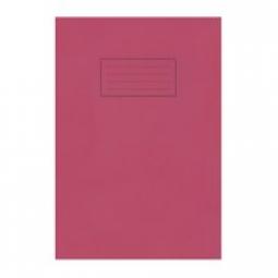 Silvine A4 Exercise Book Ruled Red Pack of 10