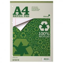 Silvine Everyday Recycled A4 Refill Pad Feint Ruled Pack of 6