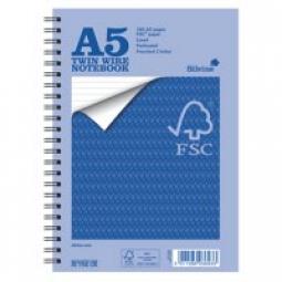 Silvine FSC Certified A5 Notebook Feint Ruled Perforated Pack of 5