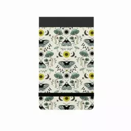 Silvine Elasticated Pocket Notebook 160  Page 78 x 127mm Grey Moth & Mushroom Design (Pack 12) - 190MM2