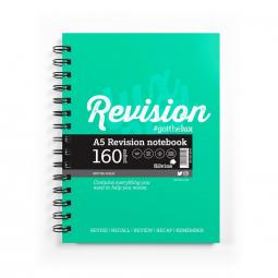 Silvine Revision Notebook Twinwire A5 Green (Pack 5) EX754