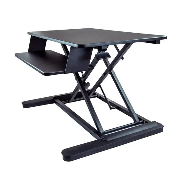 StarTech.com Sit Stand Desk Converter with Keyboard Tray - Large 35 Inch x 21 Inch Surface