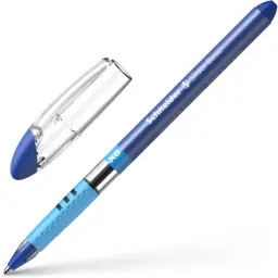 Schneider Slider Basic XB Ballpoint Pen Extra Broad Tip Blue Ink with Rubberised Grip Zones (Pack 10) - 151203