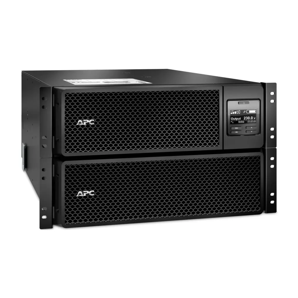 APC Smart-UPS SRT On-Line 10000VA Rackmount 6U 230V/400V 6x C13 4x C19 Outlets Network Card+SmartSlot