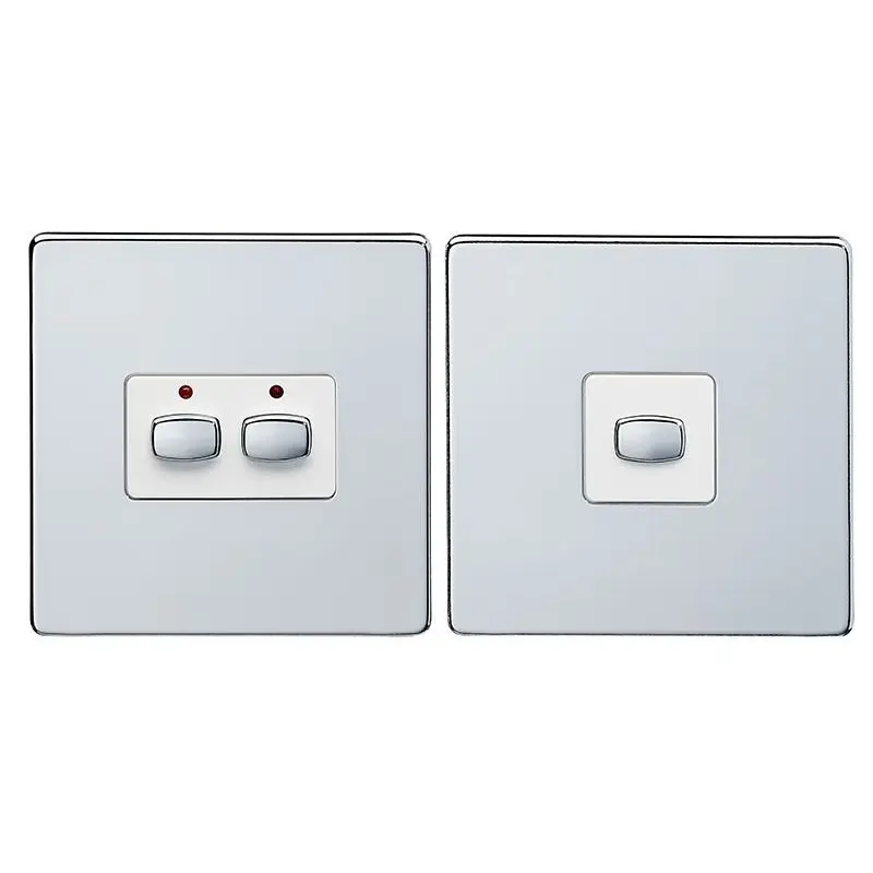 EnerGenie MiHome Smart Polished Chrome 2 Gang Light Switch