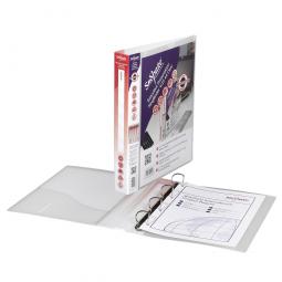 Snopake Executive Presentation Ring Binder 4 D-Ring A4 Clear Pack of 10