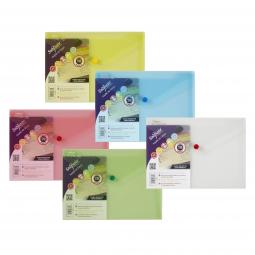 Snopake Polyfile Wallet File A5 Classic Assorted Pack of 5