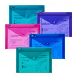 Snopake Polyfile Wallet File A5 Electra Assorted Pack of 5