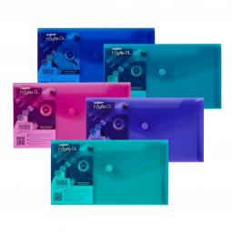 Snopake Polyfile Wallet File DL Electra Assorted Pack of 5