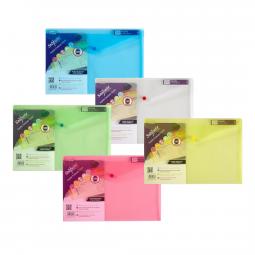 Snopake Polyfile Wallet File Foolscap Classic Assorted Pack of 5