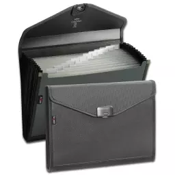 Snopake Zeon 13 Part Organiser A4 Charcoal 15894