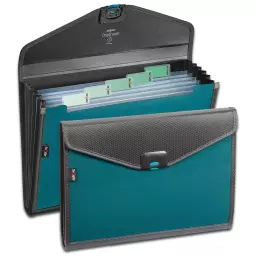 Snopake Zeon 6 Part Organiser A4 Turquoise 15893