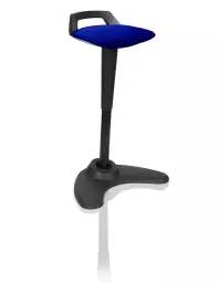 Dynamic Spry Stool Black Frame and Bespoke Colour Fabric Seat Stevia Blue - KCUP1207