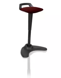 Dynamic Spry Stool Black Frame and Bespoke Colour Fabric Seat Ginseng Chilli - KCUP1203