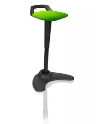 Dynamic Spry Stool Black Frame and Bespoke Colour Fabric Seat Myrrh Green - KCUP1209