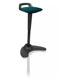 Dynamic Spry Stool Black Frame and Bespoke Colour Fabric Seat Maringa Teal - KCUP1204