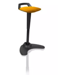 Dynamic Spry Stool Black Frame and Bespoke Colour Fabric Seat Senna Yellow - KCUP1208