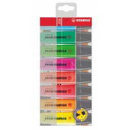 Stabilo Boss Highlighters Chisel Tip 2-5mm Line Assorted Pack of 8