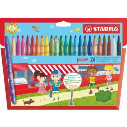 Stabilo Power Extra Long Lasting Felt Pens Pack of 24