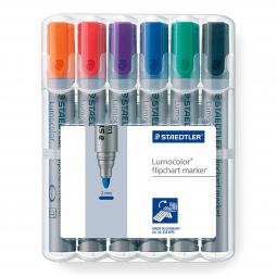 Staedtler Lumocolor Flipchart Marker Bullet Tip Assorted Pack of 6