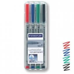 Staedtler Lumocolor OHP Pen Non-permanent Fine 0.6mm Assorted Pack of 4