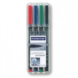 Staedtler Lumocolor OHP Pen Permanent Superfine 0.4 Assorted Pack of 4