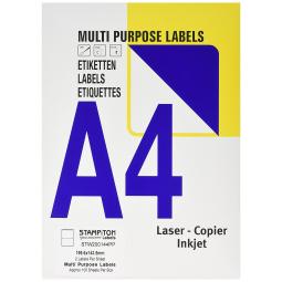 Stampiton Multipurpose Label 2 Per Sheet 100 Sheets 199.6 x 143.5mm