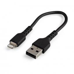 StarTech 15cm Durable USB A to Lightning Apple MFI Certified Cable Black