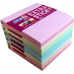 Stickn Extra Sticky 76x76mm Pastel Assorted Pack of 6
