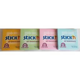 Stickn Repositionable 360 Notes 76x76mm Assorted Pack of 12