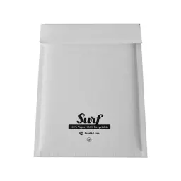 Surf All Paper Padded Mailing Envelopes Size C(0) - Internal Size 150mm x 207.7mm - White (Box 200) - SURFC0