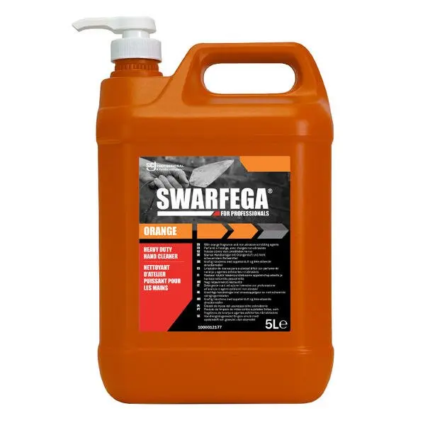 Swarfega Orange 5L Heavy Duty Hand Cleaner Pump Bottle - SOR5LMP