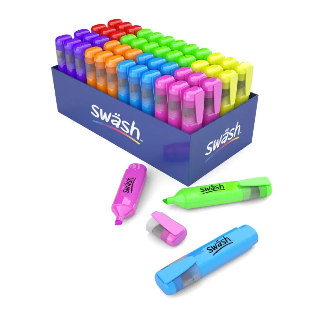 Swash Premium Highlighters Assorted Colours (Pack 48) - HLP48A