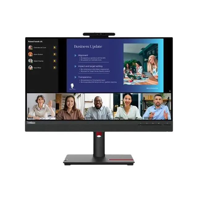 Lenovo ThinkVision T24v-30 23.8 Inch 1920 x 1080 Pixels Full HD IPS Panel HDMI VGA DisplayPort Monitor