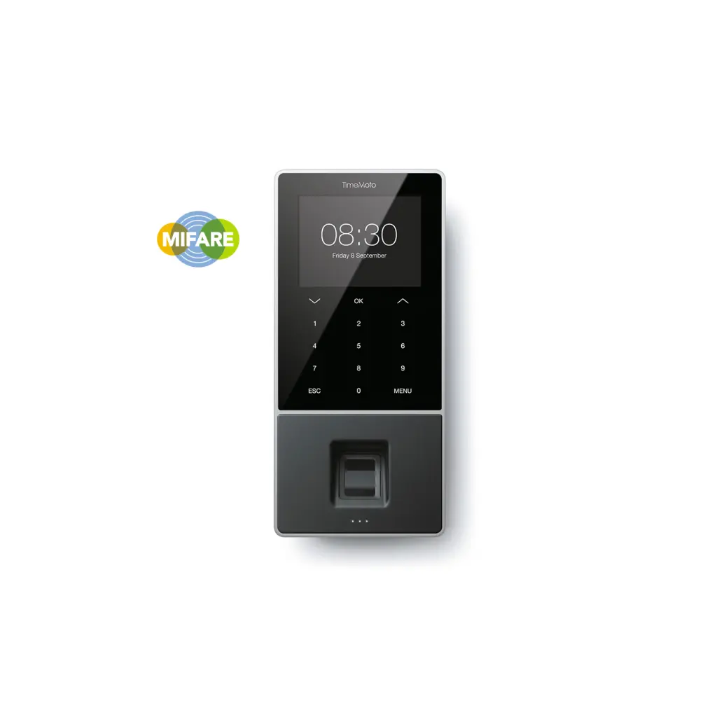 TimeMoto TM-828 SC MiFare Touch Fingerprint RFID and PIN 125-0636