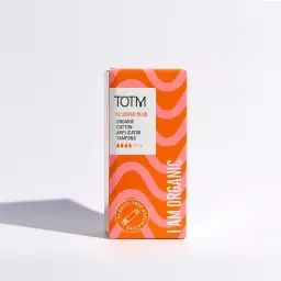 TOTM Organic Cotton Applicator Tampon Super+ (Pack 14) - 0606005