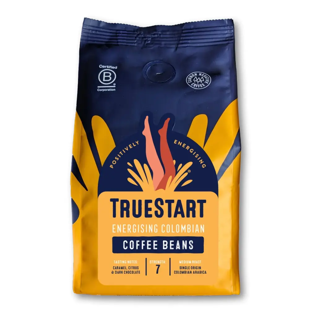 TrueStart Coffee Energising Colombian Ground Coffee (Pack 1kg) - HBECGR1KG