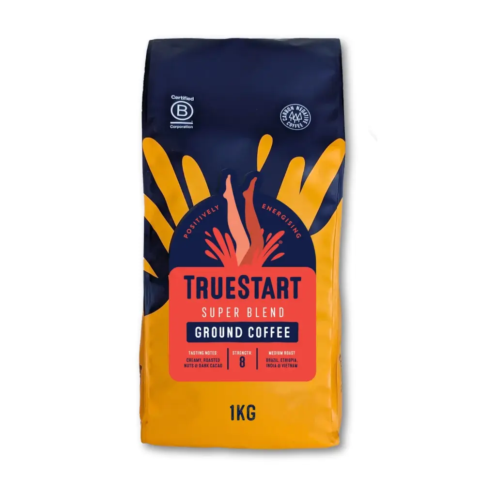 TrueStart Coffee Super Blend Ground Coffee (Pack 1kg) - HBSBGR1KG