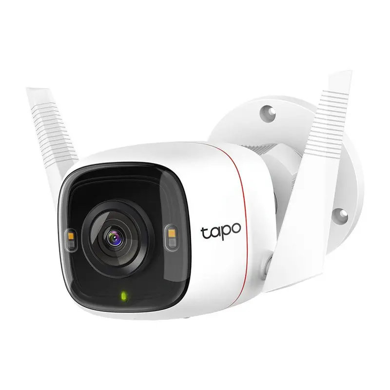 TP Link Tapo Outdoor Security WiFi Camera White with Ultra HD Night Vision and Motion Detection